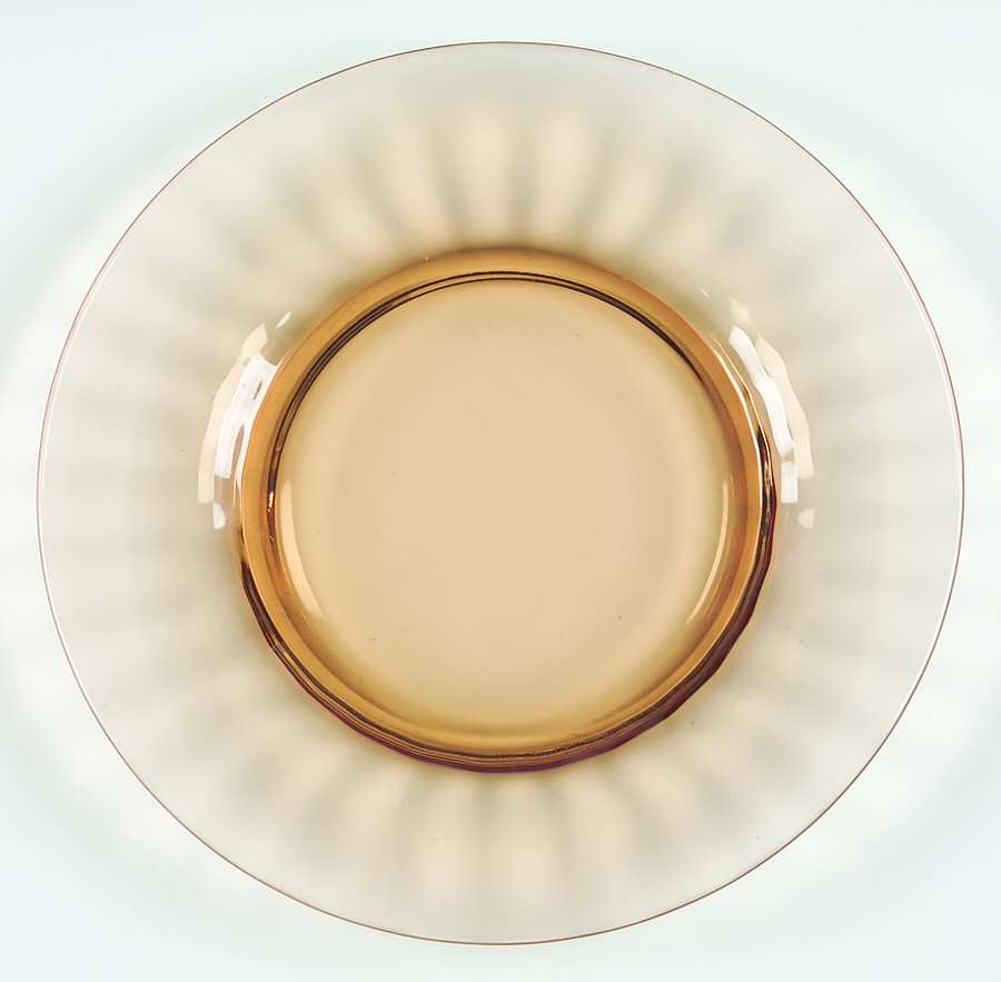 2283 Straight Optic Amber 7" Salad Plate by Fostoria-1