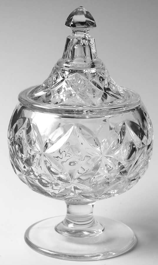 Henry Ford Museum Collection Clear Candy Dish & Lid by Fostoria-1