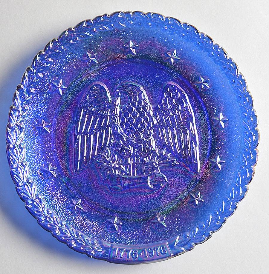Animals and Figurines (Non Decorated) Bicentennial Eagle Plate by Fenton-1