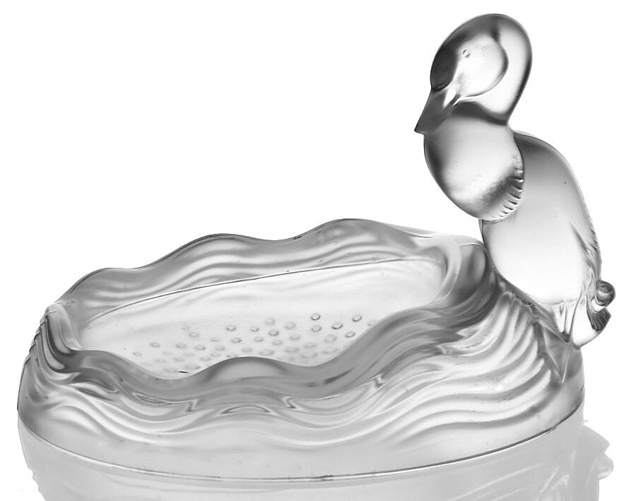 Animals and Figurines (Non Decorated) #5175 Oval Duck Tray by Fenton-1
