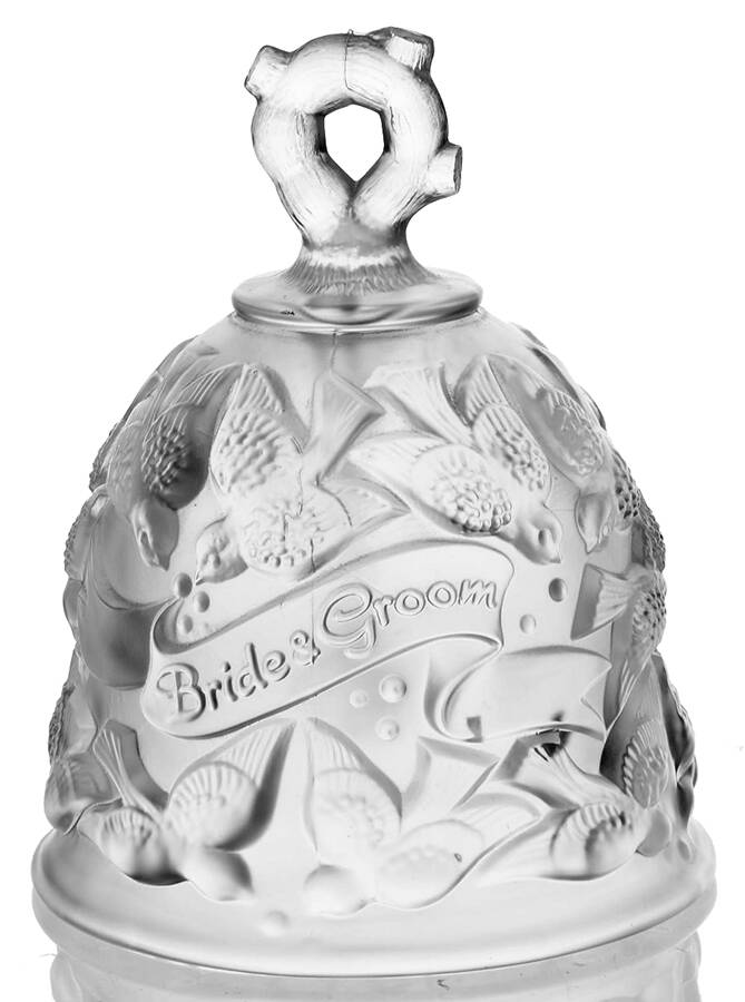 Animals and Figurines (Non Decorated) #9168 Bride & Groom Bell by Fenton-1