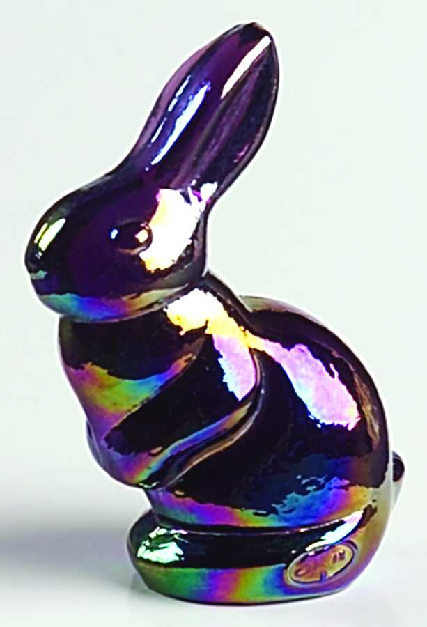 Animals and Figurines (Non Decorated) #5275 Mini Upright Bunny by Fenton-1
