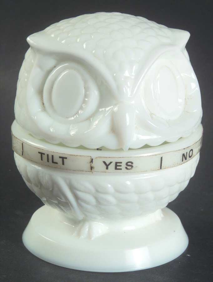 Animals and Figurines (Non Decorated) #5180 Owl Decision Maker by Fenton-1