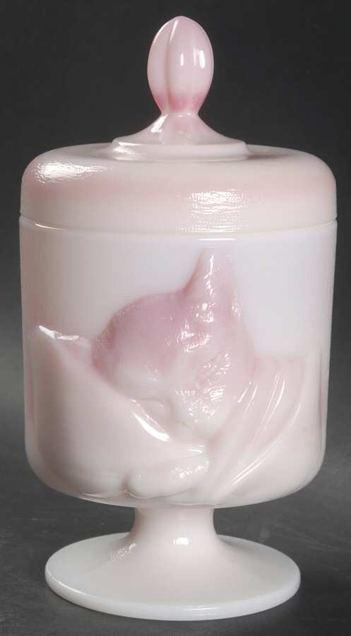 Animals and Figurines (Non Decorated) #9480 Chessie Candy Box with Lid by Fenton-1