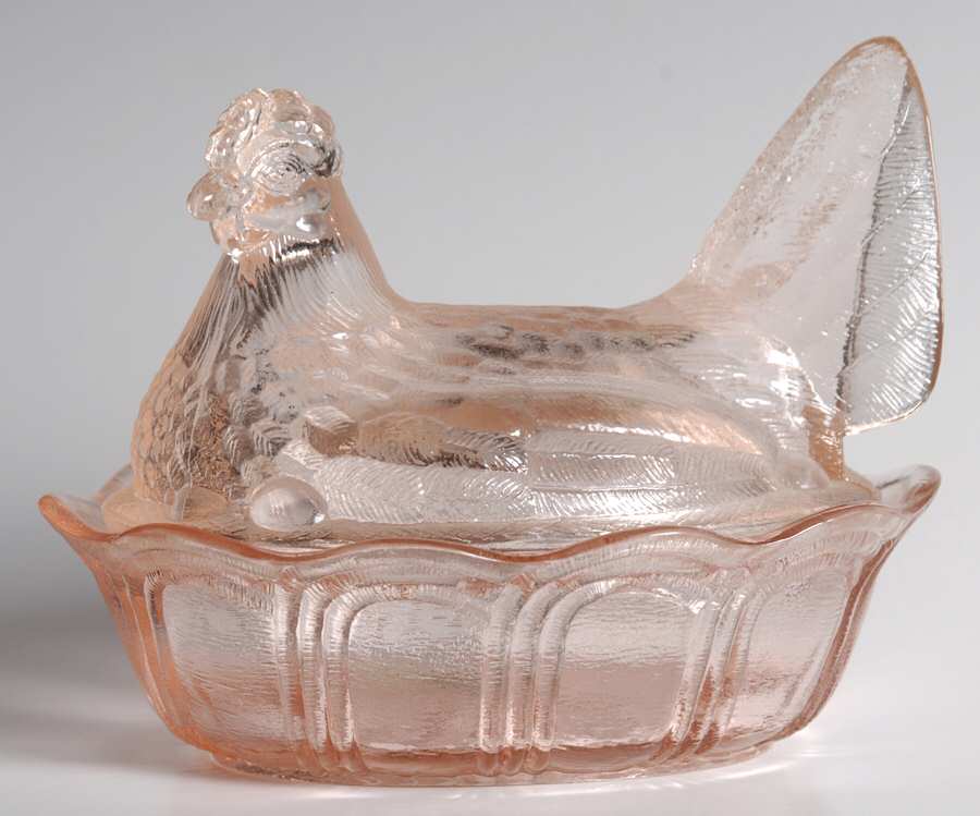 Animals and Figurines (Non Decorated) Hen on Nest-5" by Fenton-1
