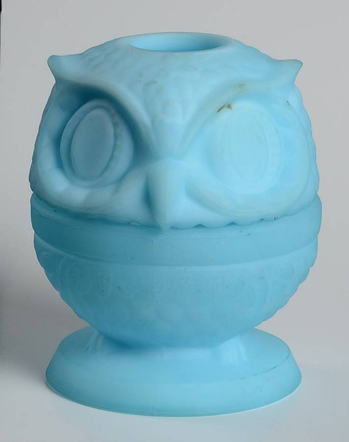 Animals and Figurines (Non Decorated) #5108 (2 Piece) Owl Fairy Light by Fenton-1