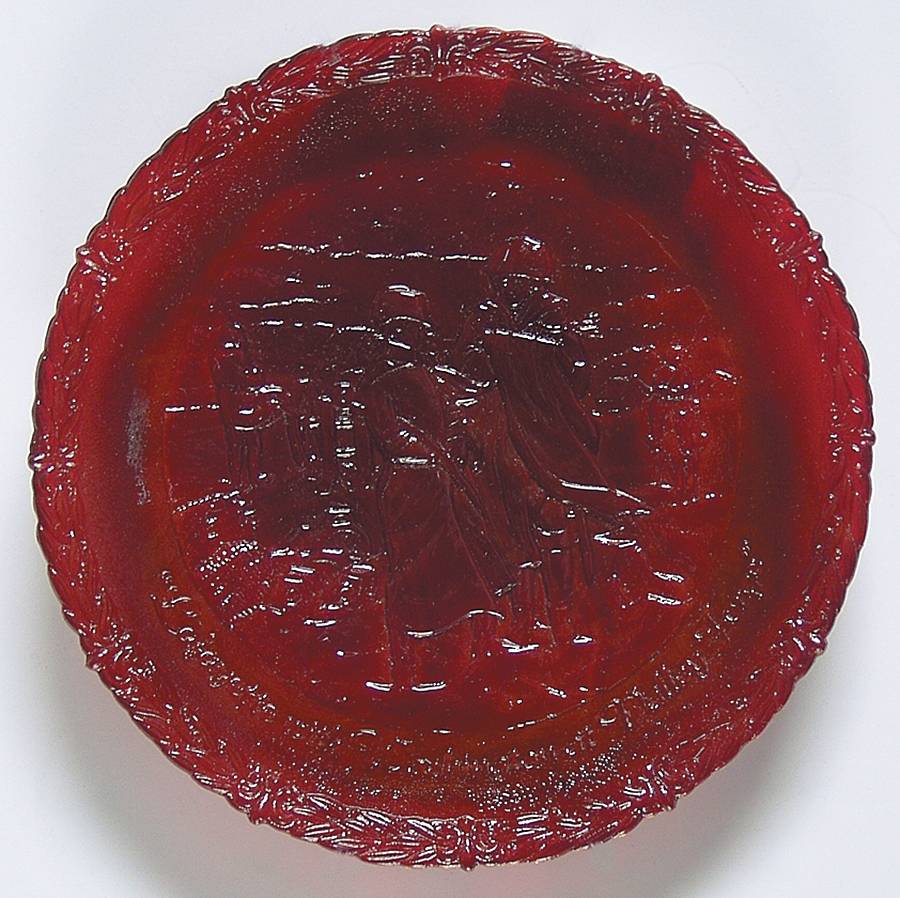 Animals and Figurines (Non Decorated) Bicentennial Lafayette Plate by Fenton-1