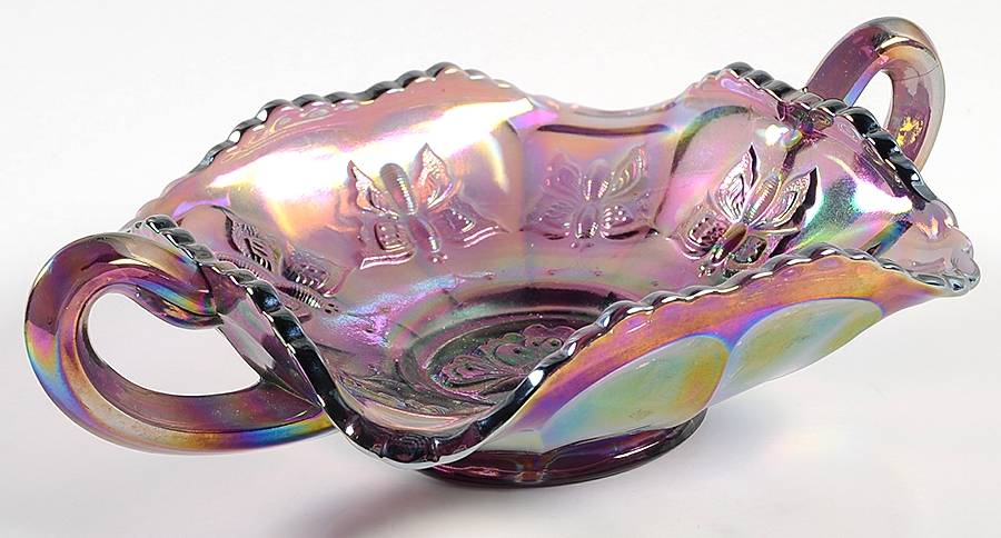 Animals and Figurines (Non Decorated) #8230 Handled Butterfly Bon Bon by Fenton-1