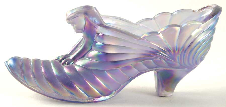 Animals and Figurines (Non Decorated) #5290 Slipper with Cat by Fenton-1