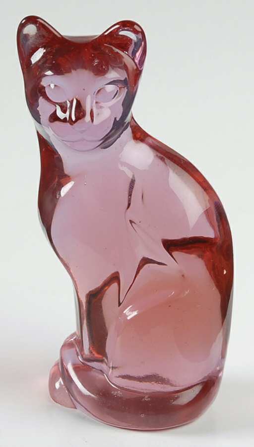 Animals and Figurines (Non Decorated) #5065 Stylized Cat by Fenton-1