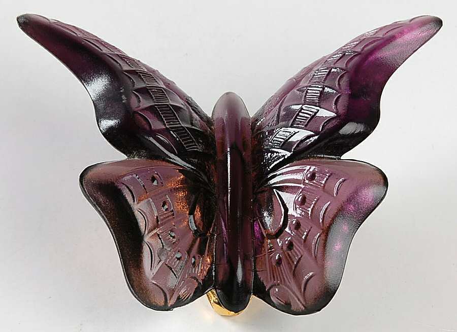 Animals and Figurines (Non Decorated) #5170 Butterfly on Brass Stand by Fenton-1