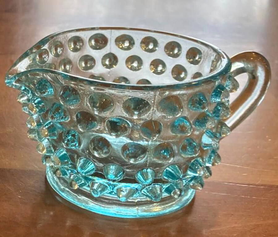 Hobnail Aquamarine Blue Individual Creamer by Fenton-1