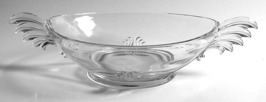 2484 Clear 10" Handled Bowl (2484 Shaoe) by Fostoria-1