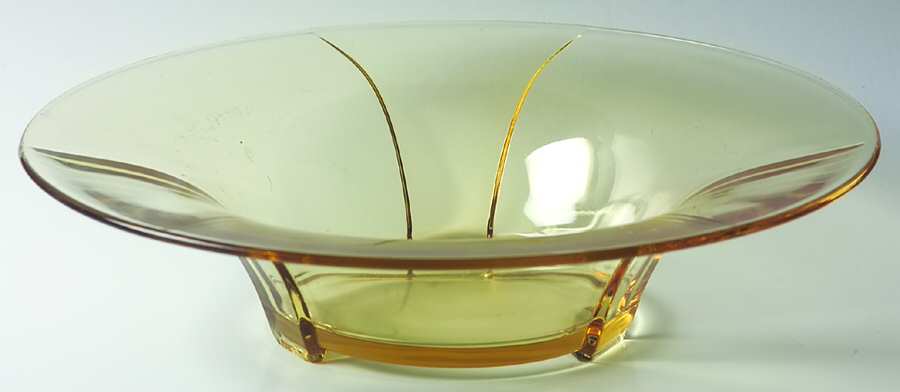 2441 Topaz 12" 3-Toed Footed Bowl by Fostoria-1