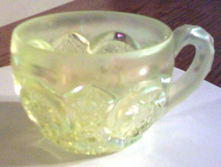Topaz Opalescent (Iridized) Punch Cup by Fenton-1