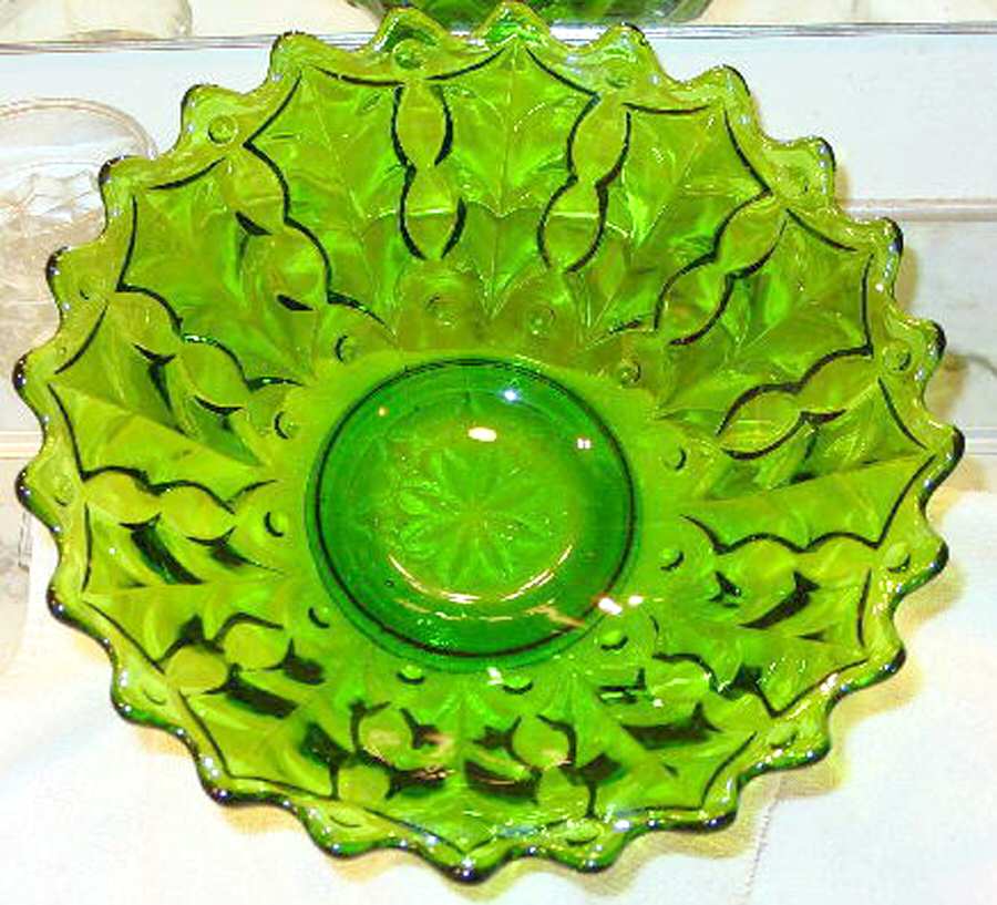 Holly Green (Giftware, Line HO02) 10" Flared Bowl by Fostoria-1