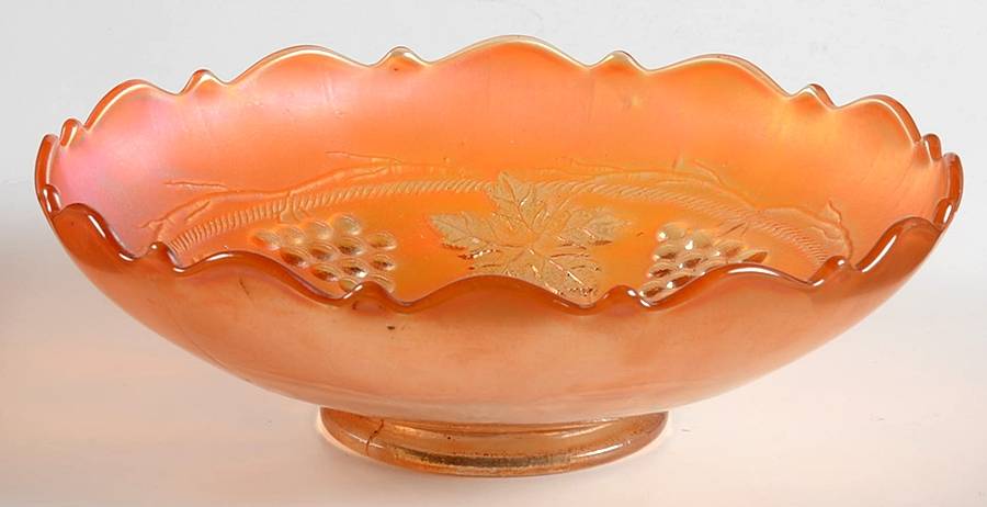 Grape and Cable Marigold 7" Footed Bowl by Fenton-1