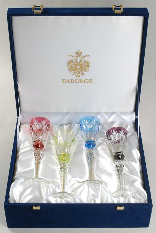 Palais Royal Liquor Cocktail (Set/4-Sky,Amethyst,Lt Green,&Pink by Faberge-1