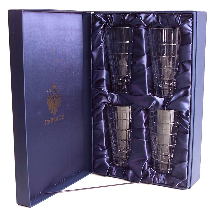 Metropolitan Clear Highball - Set of 4 by Faberge-1