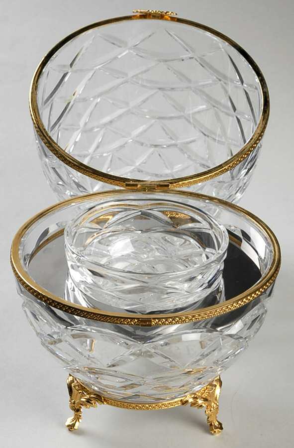 Extra Grand Caviar Presentoir & Bowl W/Metal Holder by Faberge-1
