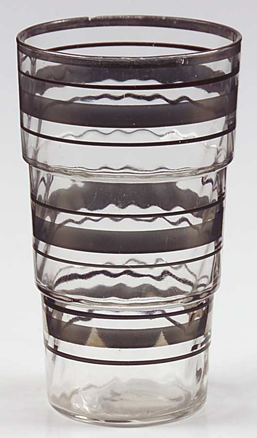 Radio Bar (Platinum Bands) 4 Oz Flat Tumbler by Federal Glass -1