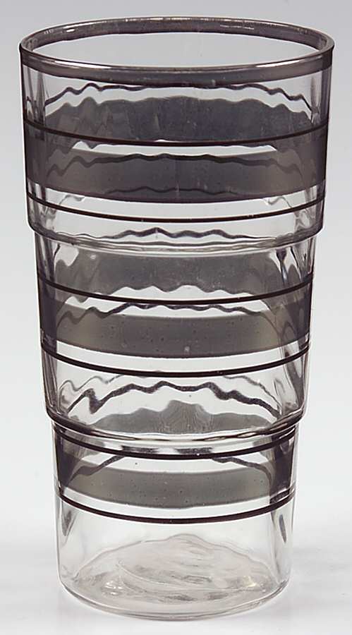 Radio Bar (Platinum Bands) 8 Oz Flat Tumbler by Federal Glass -1