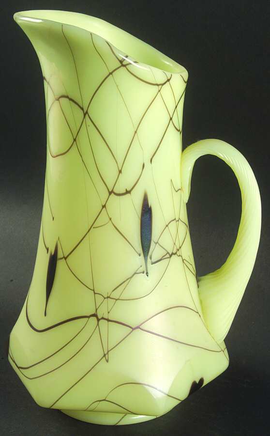 Hanging Heart Custard 70 Oz Pticher by Fenton-1