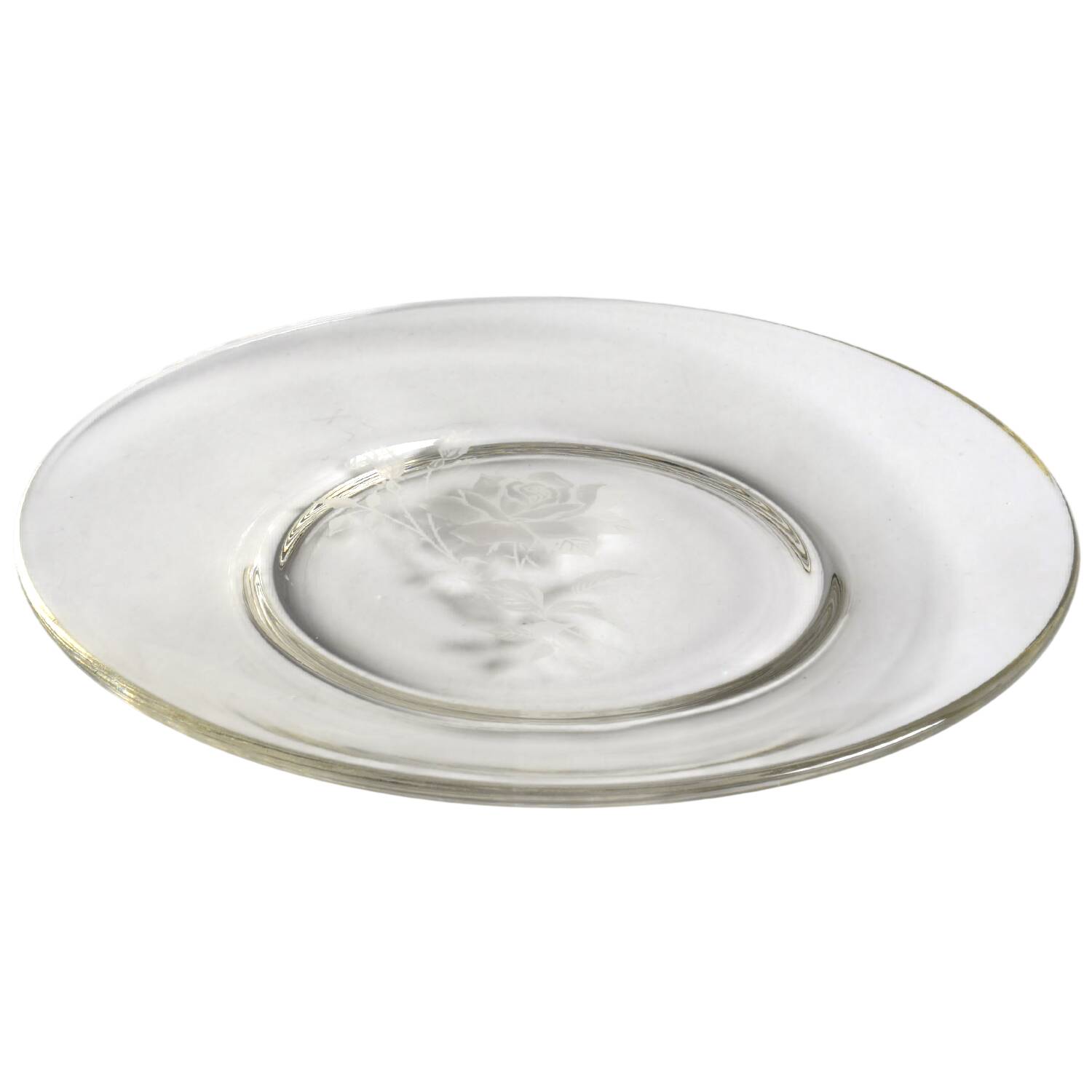 Royal Rose Luncheon Plate by Federal Glass -1