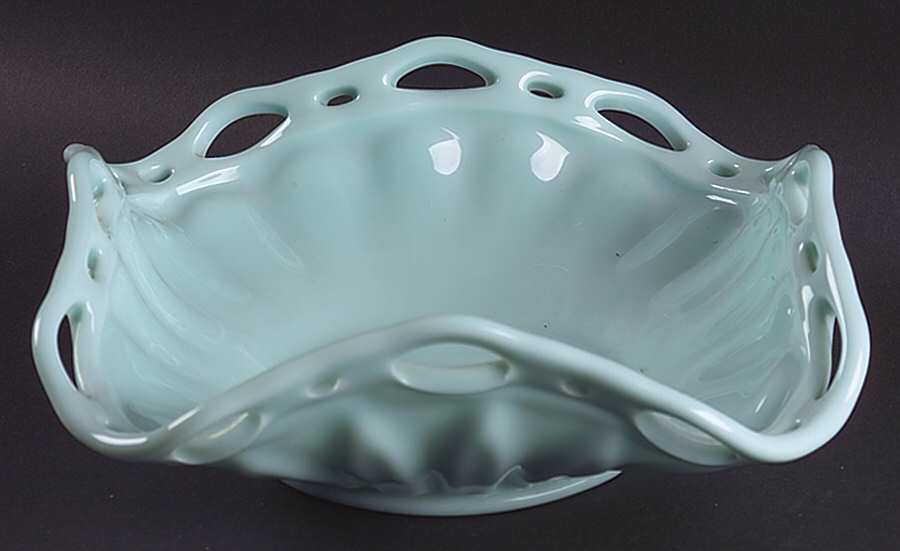 Colonial Prism Aqua 9" Square Bowl by Fostoria-1