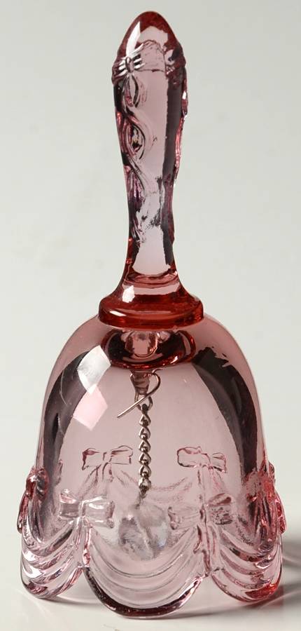 Dusty Rose #9266 Bow & Drape Petite Bell by Fenton-1
