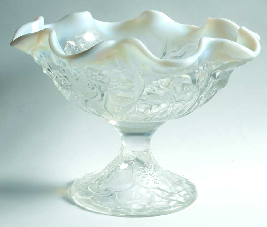 Water Lily French (Opalescent) Round Compote (Height X Width) by Fenton-1
