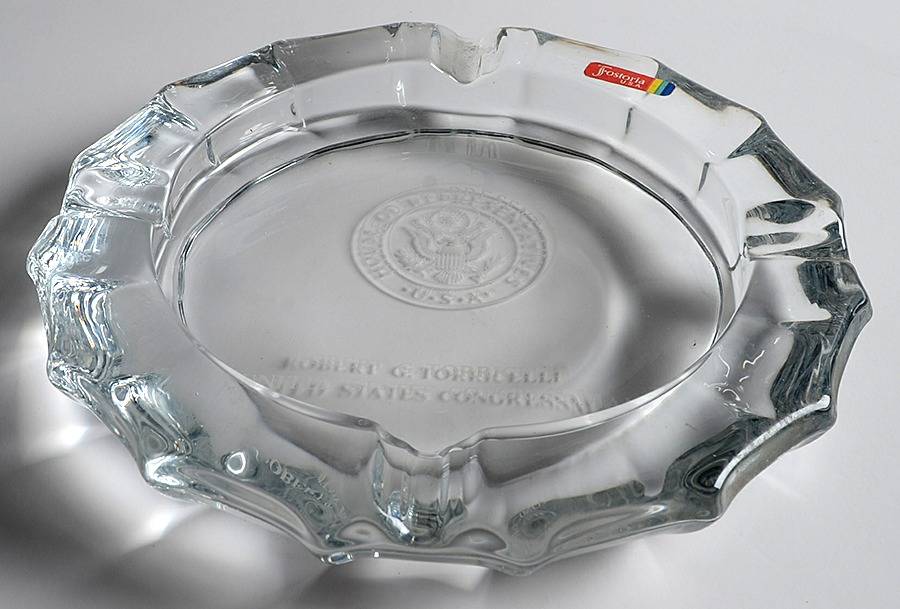House of Representatives 8" Round Ashtray by Fostoria-1