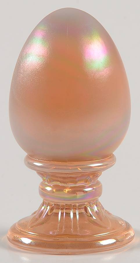 Dusty Rose (Carnival) Egg on Stand by Fenton-1