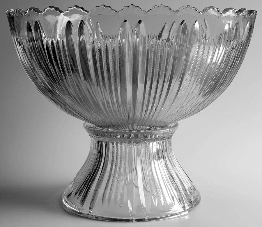 1231 Clear Punch Bowl with Stand by Fostoria-1