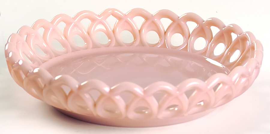 Lacy Edge Rose (Pastel) 7" Shallow Round Bowl by Fenton-1