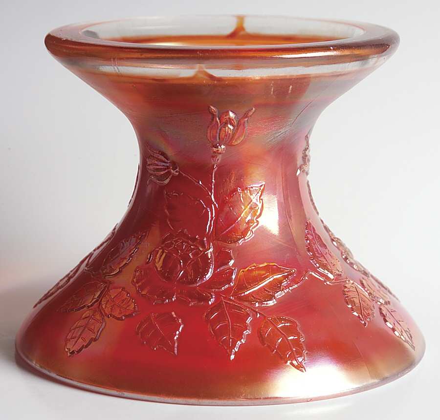 Wreath of Roses Marigold Punch Bowl Stand by Fenton-1