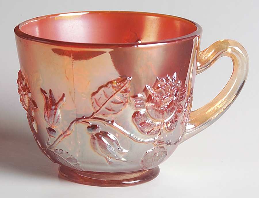 Wreath of Roses Marigold Punch Cup by Fenton-1