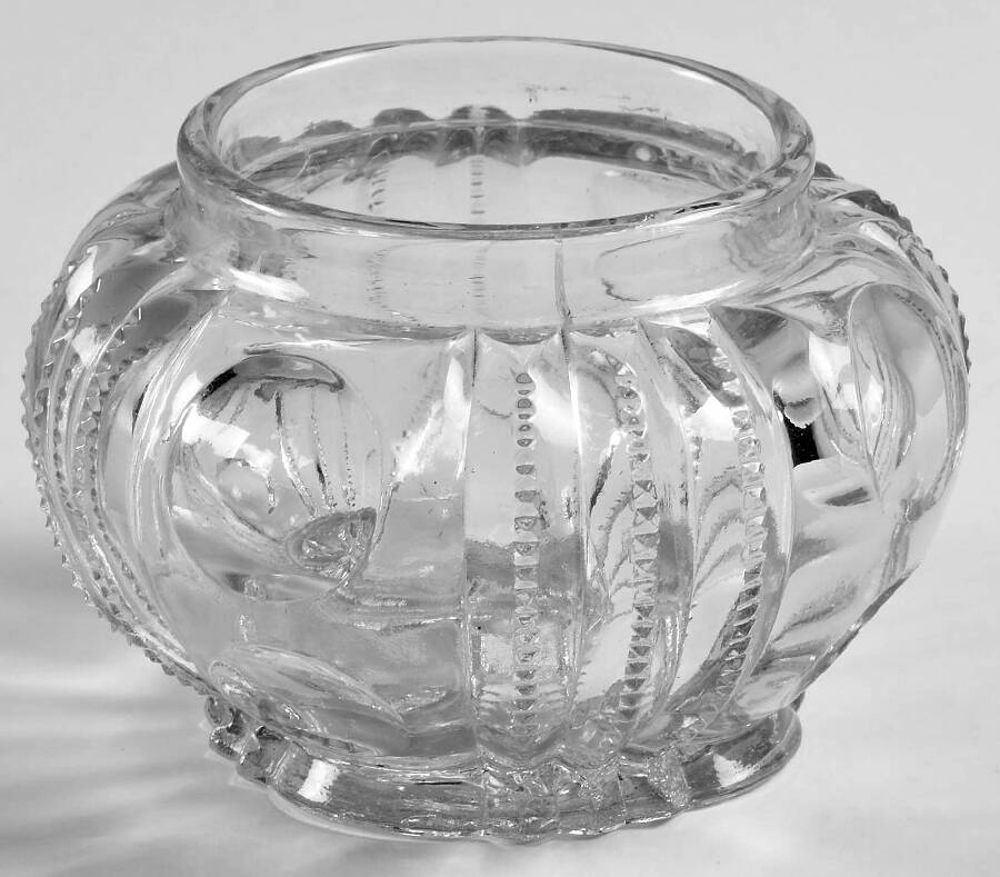 718 Clear Round Rouge Box No Metal Lid by Fostoria-1