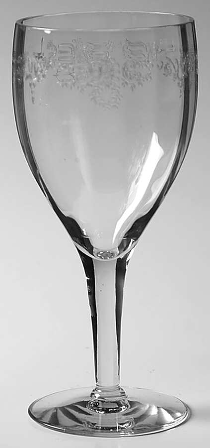 Etch 210 (Stem #863) Optic Water Goblet by Fostoria-1