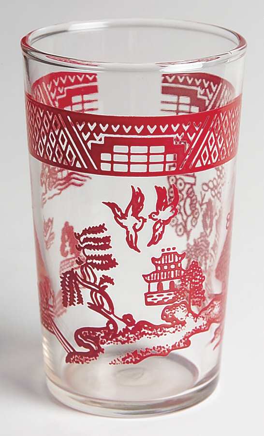 Willow Red 4 Oz Flat Tumbler by Federal Glass -1