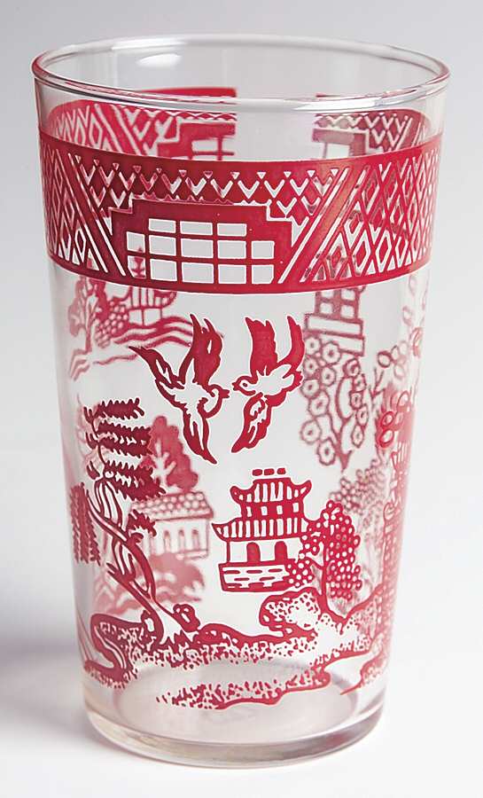 Willow Red 10 Oz Flat Tumbler by Federal Glass -1