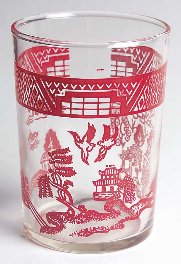 Willow Red 8 Oz Flat Tumbler by Federal Glass -1