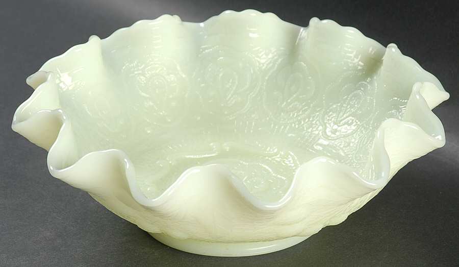 Custard Glossy #8224 7" Persian Medallion Bowl by Fenton-1