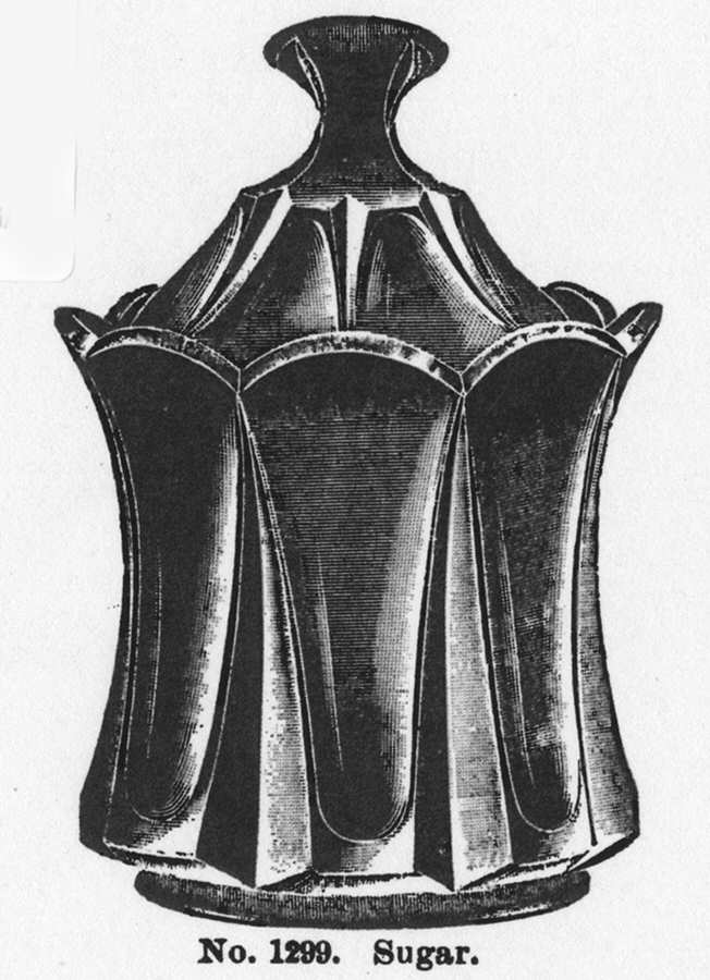 Long Buttress Sugar Bowl & Lid by Fostoria-1