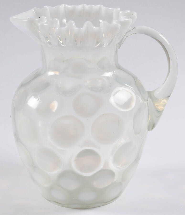 Coinspot White (Opalescent) 28 Oz Pitcher by Fenton-1