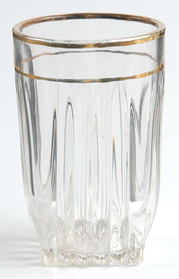 Park Avenue (Gold Trim) 5 Oz Flat Tumbler by Federal Glass -1