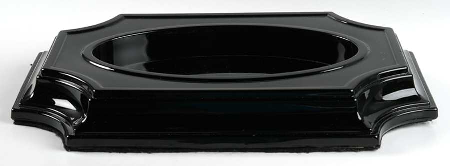 2466 Black Floral Plateau by Fostoria-1