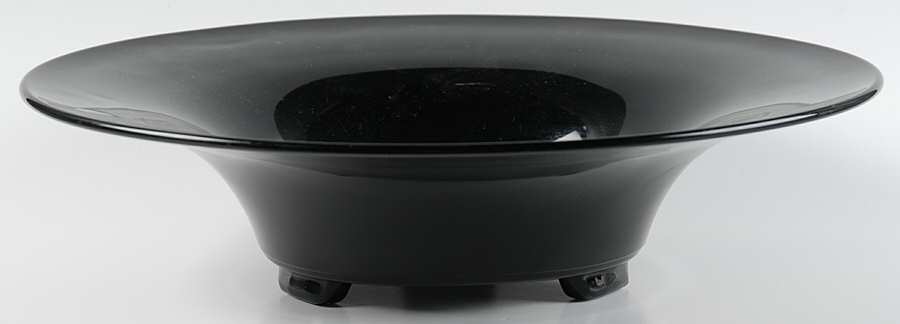2297 Black 12" 3-Toed Footed Bowl by Fostoria-1