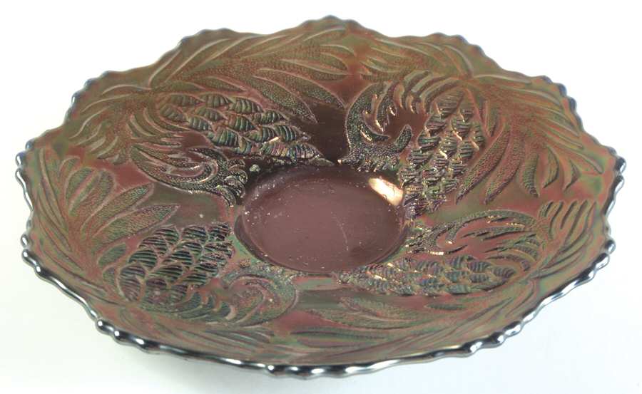 Pine Cone Blue (Carnival) 7" Decorative Plate by Fenton-1