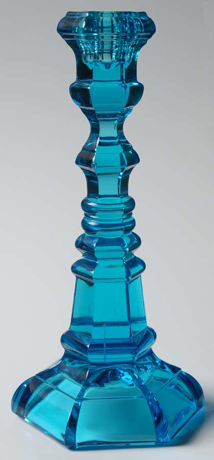 Henry Ford Museum Copper Blue 9" Single Light Candlestick by Fostoria-1